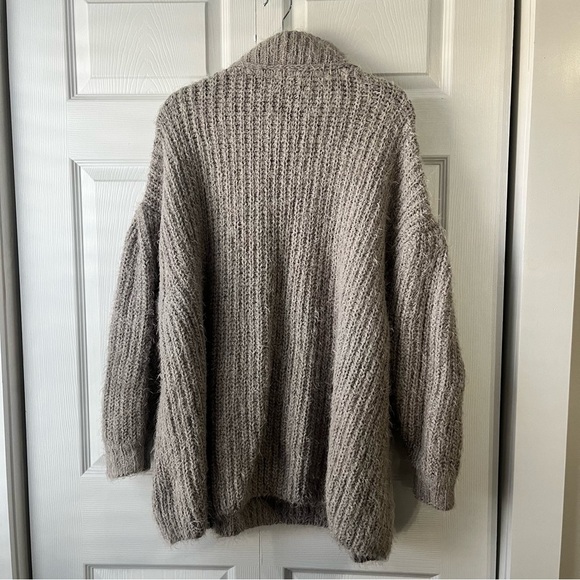 Free People Oasis Oversize Tunic Sweater in Silver Glass Combo Size Small - Picture 4 of 4